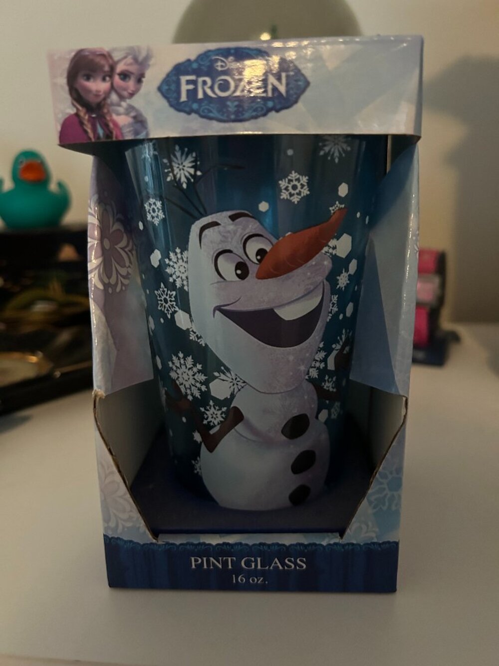 Olaf from Frozen Pint Glass